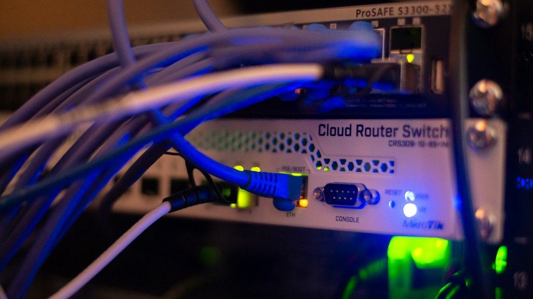 Netwerkapparatuur in een serverkast