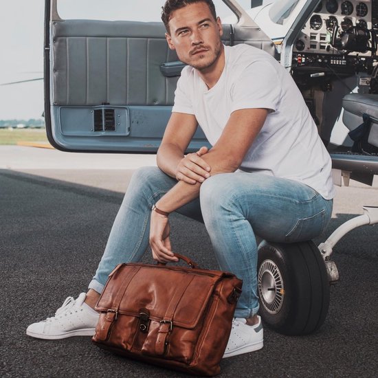 Draagtas Business 'Quinten' Cognac