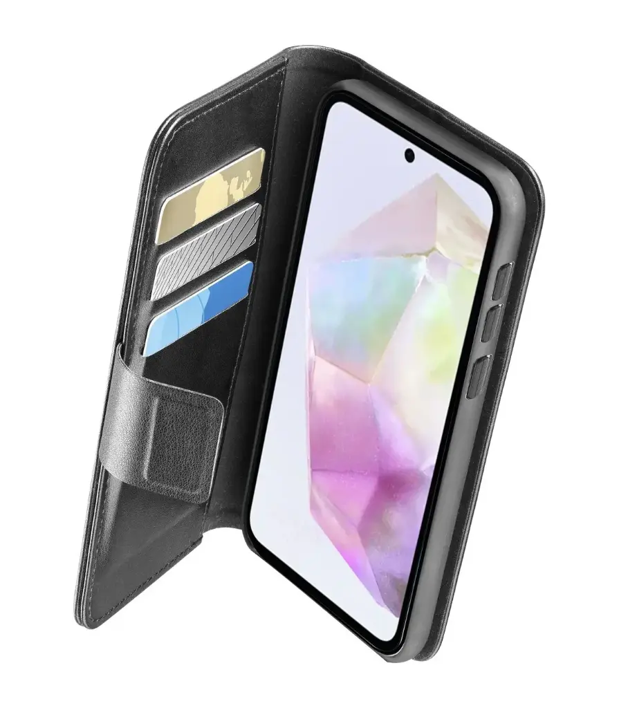 Hoesje Samsung Galaxy A56/A36 - boekagenda 3 kaarten - zwart 