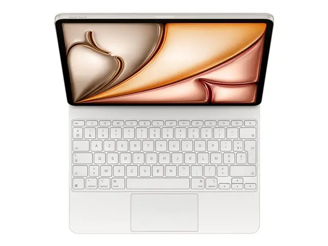 Hoesje iPad Air (M2,3,4) 13" Magic Keyboard (wit) - Azerty (Frans)