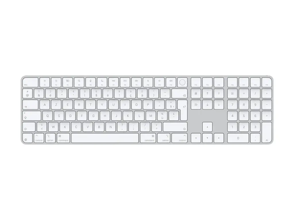 Apple Magic Keyboard TouchID & numeric keypad (USb-C) - Frans (azerty), wit