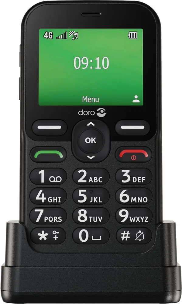 GSM Doro LEVA E10 - 4G - eenvoudige gsm met wijde display - Zwart