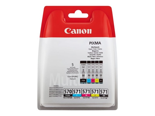 [00539760] Inkt Canon PGI570/CLI571 Multi Colour Pakket
