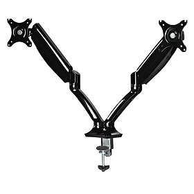 [00571449] Monitorarm voor 2 VESA monitoren - full motion - montage aan bureaublad zwart