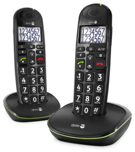 Telefoon Doro PhoneEasy 110 Duo Zwart